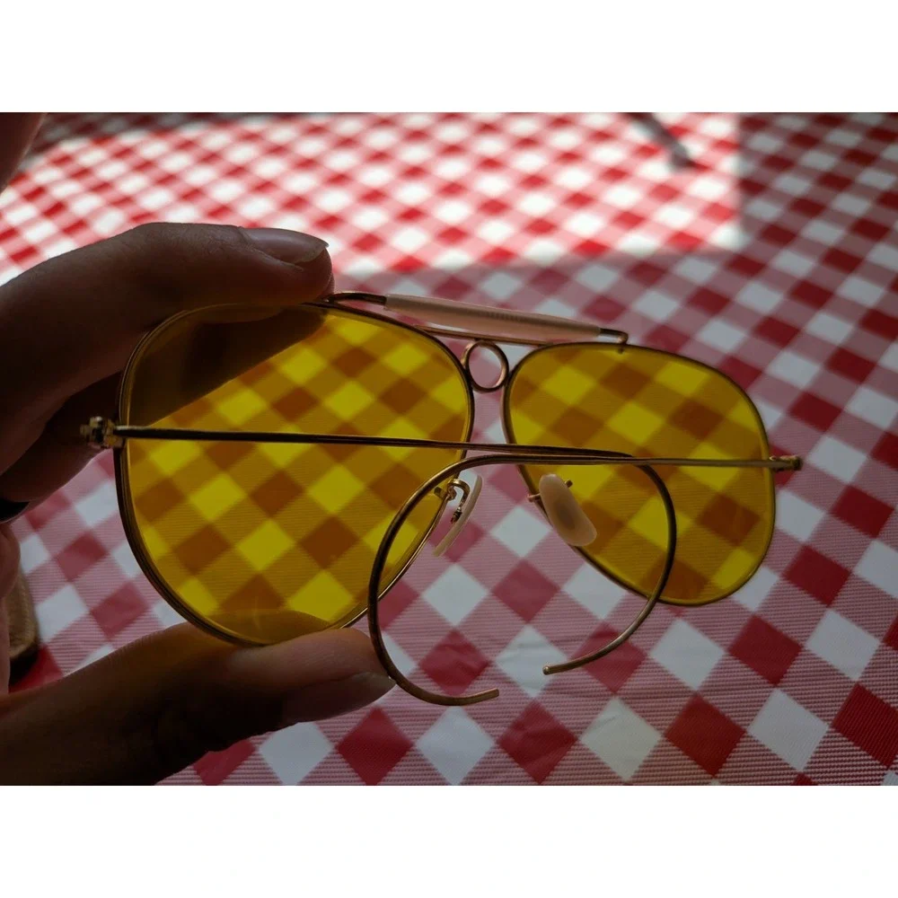 B&L RAY-BAN 1/10 12K GF GOLD FILLED YELLOW SHOOTER SUNGLASSES Vintage MINT